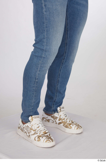 Garrott blue jeans calf casual dressed white sneakers 0008.jpg